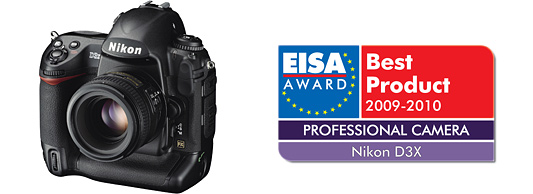 Nikon D3X 單眼數位相機獲得歐洲影音協會（EISA）頒發的“2009-2010 歐洲專業相機”大獎